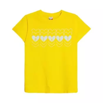 Футболка для девочки, рост 152 см, цвет жёлтый