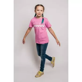 Футболка для девочки, рост 152 см, цвет розовый