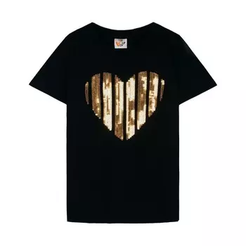 Футболка для девочки, рост 164 см, цвет чёрный