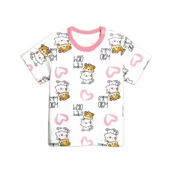 Футболка для девочки, рост 62 см, цвет розовый