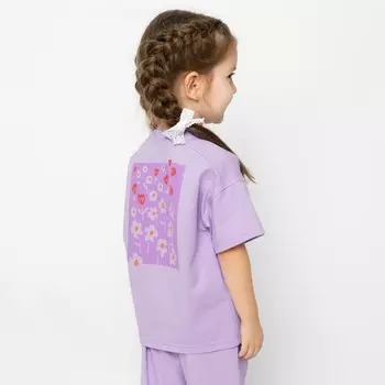 Футболка для девочки, рост 92 см, цвет лавандовый