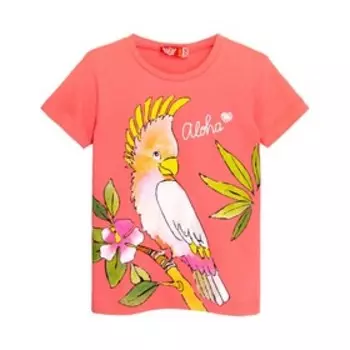 Футболка для девочки, рост 98 см, цвет коралл