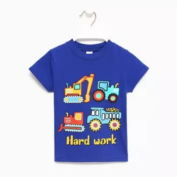 Футболка для мальчика, цвет электрик, рост 104