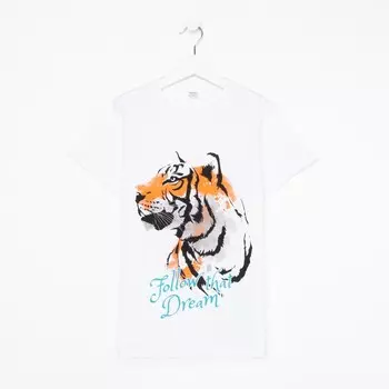 Футболка для мальчика, цвет белый, рост 128