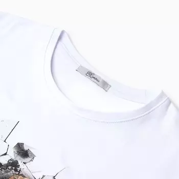 Футболка для мальчика, цвет белый, рост 158 см