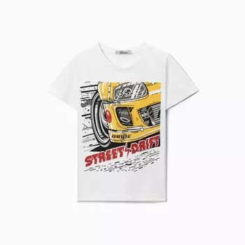 Футболка для мальчика, цвет белый, рост 128 см