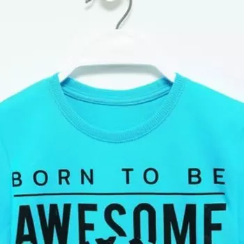 Футболка для мальчика, цвет бирюзовый, рост 122