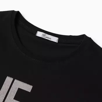 Футболка для мальчика, цвет черный, рост 158 см