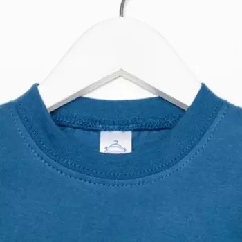 Футболка для мальчика, цвет джинсовый, рост 104