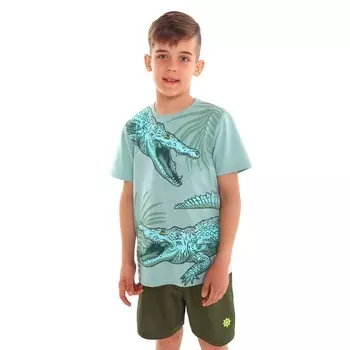 Футболка для мальчика, цвет фисташковый, рост 122 см