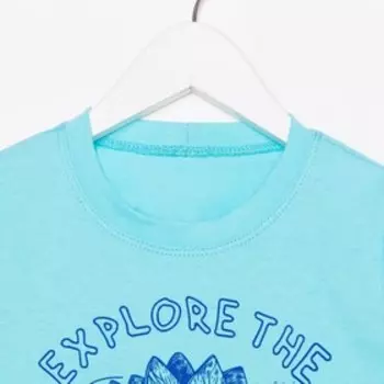 Футболка для мальчика, цвет голубой, рост 104