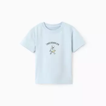 Футболка для мальчика, цвет голубой, рост 110 см