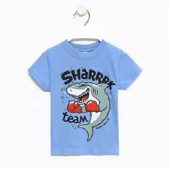 Футболка для мальчика, цвет голубой, рост 86