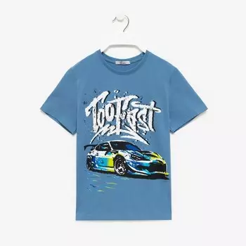 Футболка для мальчика, цвет индиго, рост 140 см