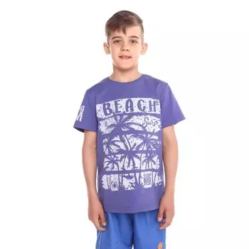 Футболка для мальчика, цвет индиго, рост 140см