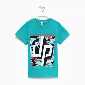 Футболка для мальчика, цвет изумрудный, рост 128