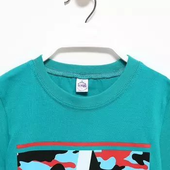 Футболка для мальчика, цвет изумрудный, рост 146