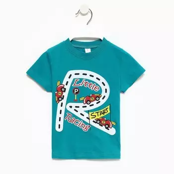 Футболка для мальчика, цвет изумрудный, рост 86