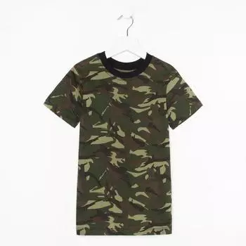 Футболка для мальчика, цвет камуфляж, рост 98 см