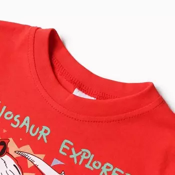 Футболка для мальчика, цвет красный, рост 116 см