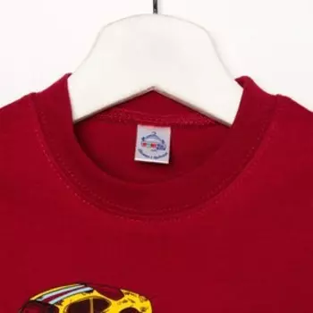 Футболка для мальчика, цвет марсала, рост 86 см