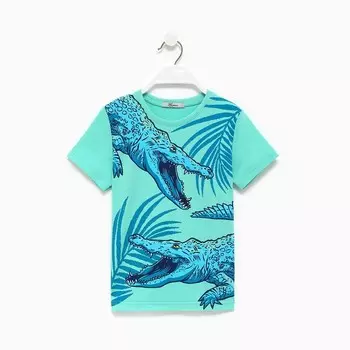 Футболка для мальчика, цвет мятный, рост 122 см