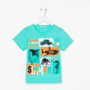 Футболка для мальчика, цвет мятный, рост 152