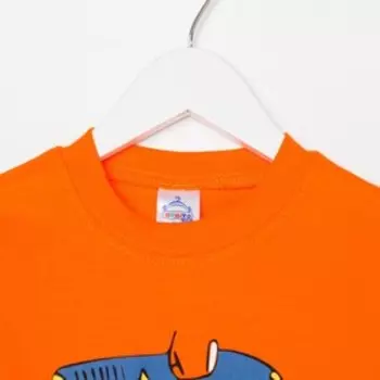 Футболка для мальчика, цвет оранжевый, рост 86 см