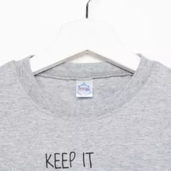 Футболка для мальчика, цвет серый меланж, рост 104