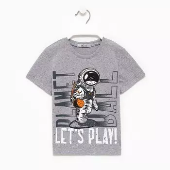 Футболка для мальчика, цвет серый, рост 140 см