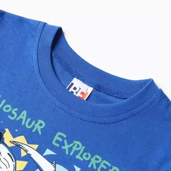 Футболка для мальчика, цвет синий, рост 122 см