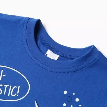 Футболка для мальчика, цвет синий, рост 128 см