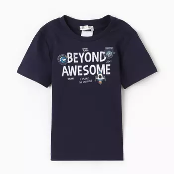 Футболка для мальчика, цвет синий, рост 116 (5 г)