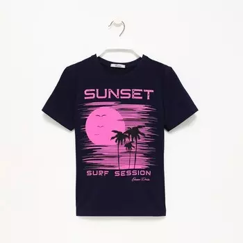 Футболка для мальчика, цвет синий, рост 146