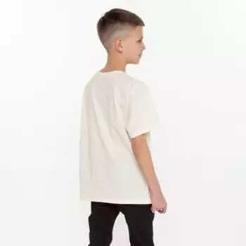 Футболка для мальчика, цвет светло-бежевый, рост 146 см