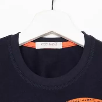 Футболка для мальчика, цвет т.синий/пальмы, рост 116 см