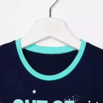 Футболка для мальчика, цвет тёмно-синий, рост 110 см