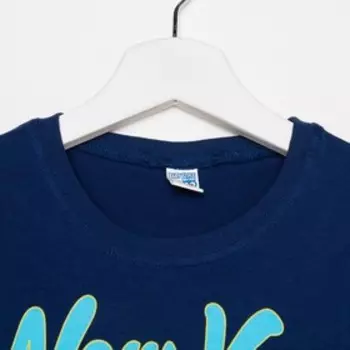 Футболка для мальчика, цвет тёмно-синий, рост 128 см