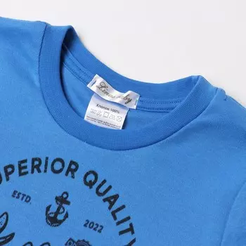 Футболка для мальчика, цвет василёк, рост 104 см