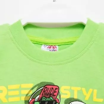 Футболка для мальчика, цвет зеленый/крокодил, рост 98 см