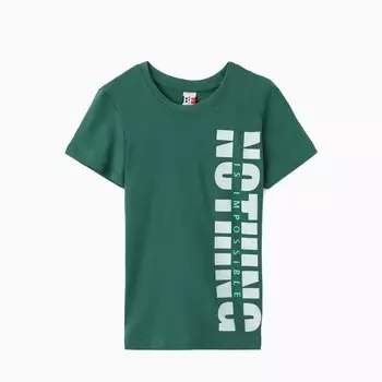 Футболка для мальчика, цвет зелёный, рост 176 см