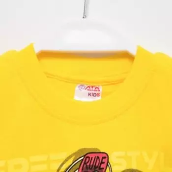 Футболка для мальчика, цвет жёлтый/крокодил, рост 104 см