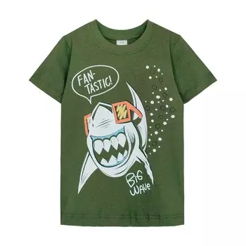 Футболка для мальчика, рост 104 см, цвет хаки