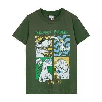 Футболка для мальчика, рост 110 см, цвет хаки