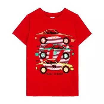 Футболка для мальчика, рост 122 см, цвет красный