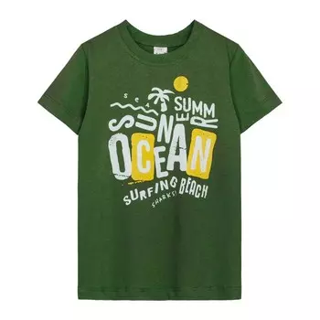 Футболка для мальчика, рост 128 см, цвет хаки