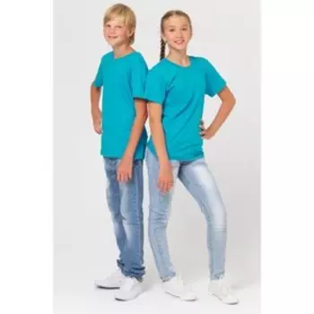 Футболка для мальчика, рост 128 см, цвет бирюза