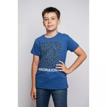 Футболка для мальчика, рост 164 см, цвет индиго