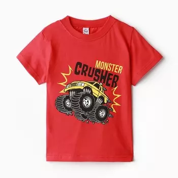 Футболка для мальчиков , цвет красный, рост 86 см