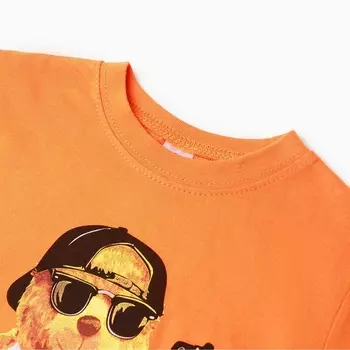 Футболка для мальчиков , цвет оранжевый, рост 86 см